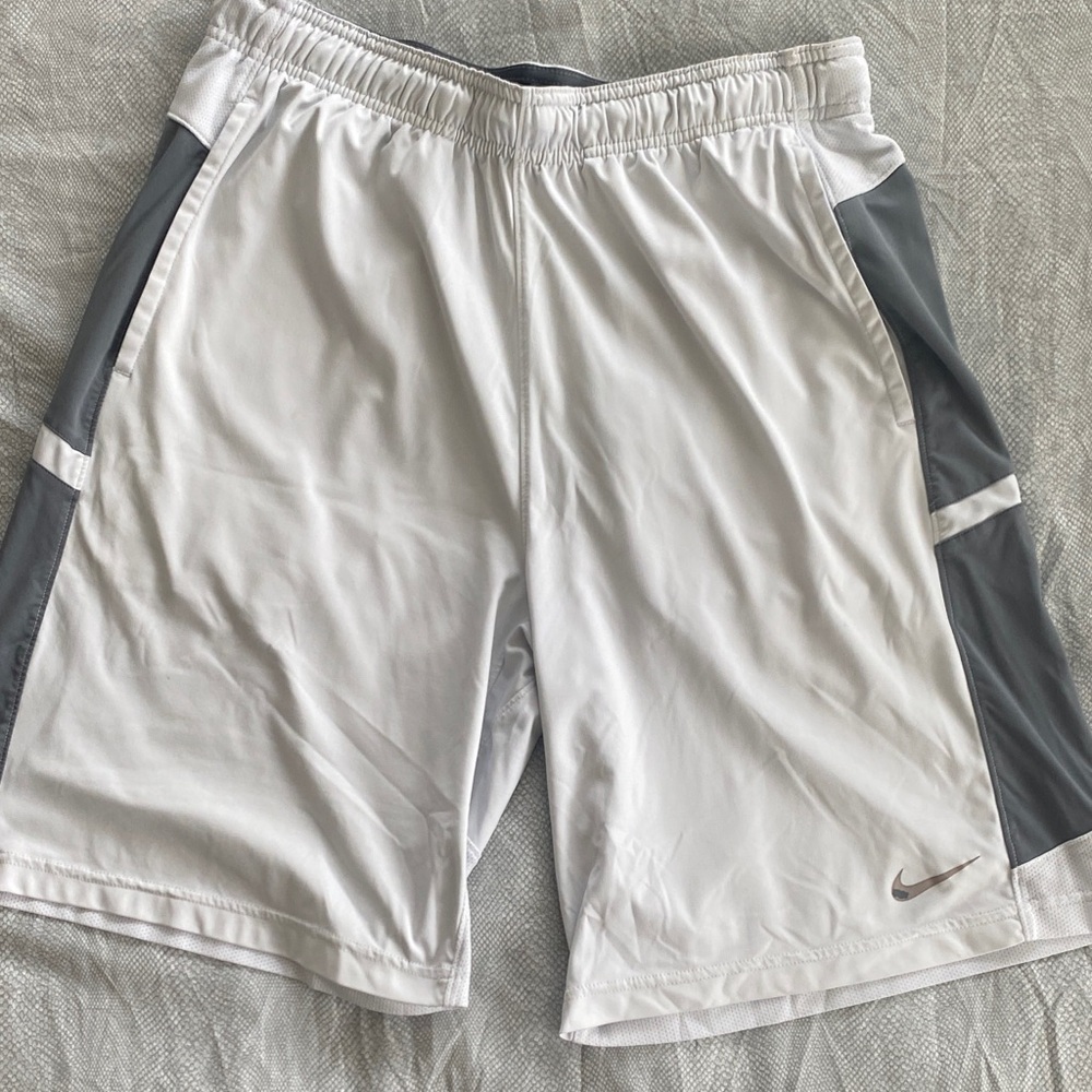 Nike Dri-Fit Men's Shorts in White and Gray